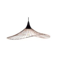 lampara colgante alambre de metal cobrizo pantalla abierta diseno industrial mazaro