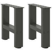 patas para mesa de centro de acero antracita 2 uds  patas para mesa 3030 cm
