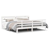 estructura de cama con cabecero sin colchon blanco 180x200 cm vidaxl