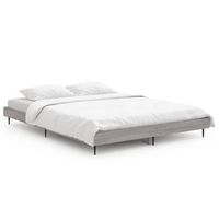 estructura de cama madera contrachapada gris sonoma 140x190 cm