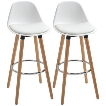Taburetes de bar 43x43x91 cm blanco