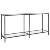 mesa consola vidrio templado transparente 160x35x755 cm vidaxl