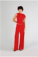 top asimetrico con drapeado lateral red l