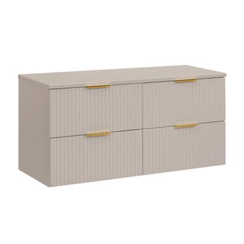 Mueble bajo lavabo 120cm encimera paneles de melamina y mdf beige