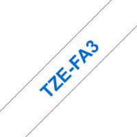 cinta textil brother tze-fa3 azul sobre blanco 12 mm x 3 m para rotuladora electronica