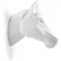 cabeza de caballo origami resina blanco