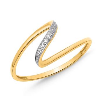 Anillo 14 quilates oro amarillo diamante 0,0052 ct.