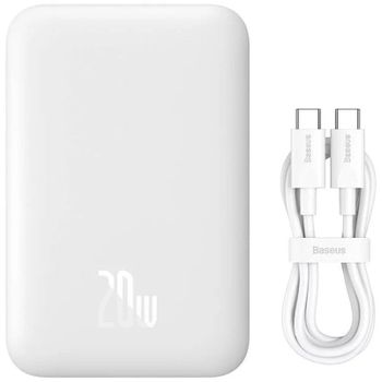 Power Bank Baseus Mini Air Inalámbrico MagSafe 20W USB-C 6000mAh Blanco