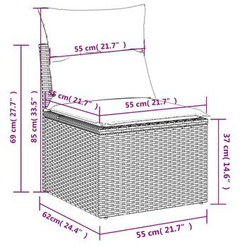 Conjunto De Sofás De Exterior (incluye Cojines, Combinación De 8 Piezas)