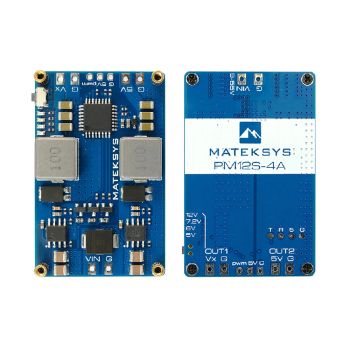 MatekSys PM12S-4A módulo de potencia 9-55V reguladores de voltaje de doble paso a baja con protección TVS para drones de