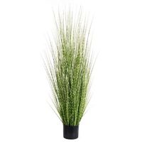 planta artificial en maceta de plastico para interior decoracion con maceta negra verde 120 cm zebra grass