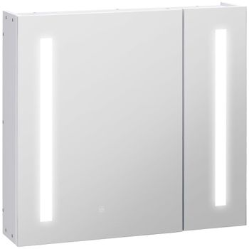 Armario con espejo 70x15x65 cm blanco