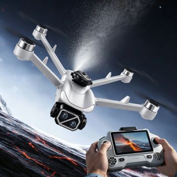 YLR/C YL09 WiFi FPV con pantalla LCD de 4,3 pulgadas, control remoto, 720P HD, cámara dual, gimbal con servomotor, pulve