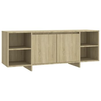 Mueble Para Tv Madera Contrachapada Roble Sonoma 130x35x50 Cm