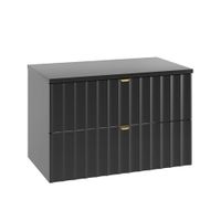 mueble bajo lavabo 80cm encimera paneles de melamina y mdf negro