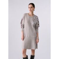 liu jo vestidos vestido corto de punto jacquard para mujer