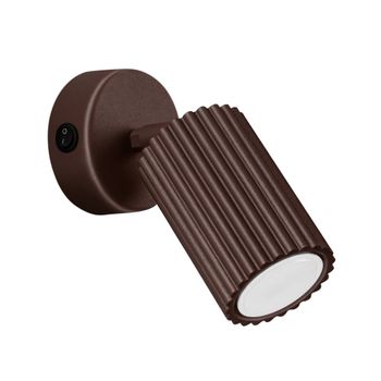 Aplique marrón aluminio alt. 16 cm