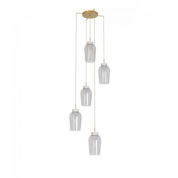 Lámpara colgante nora mármol blanco (5 luces)