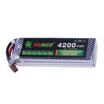 LION 11.1V 4200mAh 30C 3S LiPo batería con conector T para coche RC