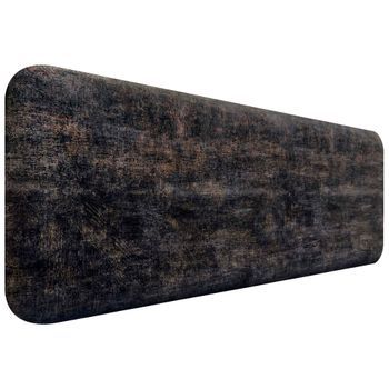 Dhome Cabecero Tapizado Liso Redondeado Tejido Luxury Para Pared Acústicos Cabeceros Absorbentes Cabezal Cama Dormitorio (luxurious Black, 160cm)