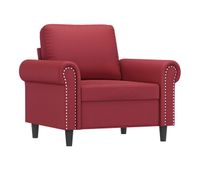 vidaxl sillon cuero sintetico rojo tinto 60 cm