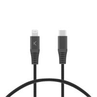 ksix 60w cable usb-c a lightning power delivery carga ultra rapida trenzado 2m negro