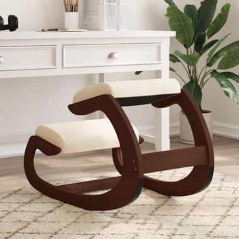 Taburete Rodillas Madera Contrachapada Abedul Crema 55x84x55 Cm Cfw55105