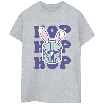 Disney Camiseta manga larga The Mandalorian Hop Into Easter para mujer
