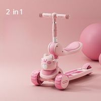 patineta 2 en 1 rosa para ninos ajustable triciclo y draisienne