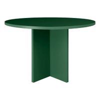 mesa de comedor redonda tablero laminado de  3cm verde cedro 120cm