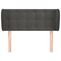 cabecero cama mueble de dormitorio de terciopelo oscuro 103 x 23 x 7888 cm gris m020008209