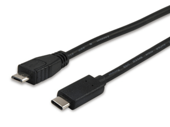 CABLE USB-C a USB TIPO B MICRO B MACHO 1 METRO EQUIP 12888407 para carga (3A) o datos (480mb/s)