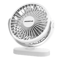 aigostar notus - ventilador de mesa portatil 6 pulgadas 5 aspas 3 velocidades 1500mah blanco