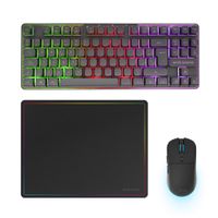 mars gaming mcpwtkl combo gaming inalambrico tecnologia dualpro link 24gpro teclado tkl frgb rainbow  raton rgb 3200dpi y switches huano  alfombrilla antideslizante 360x260mm combo pc