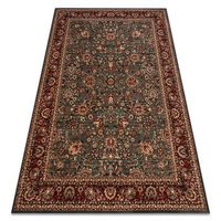 alfombra de lana kashqai 4362 400 ornamento verde  burdeos 120x170 cm