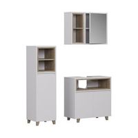 conjunto de muebles de bano elnor 3 piezas con gabinete midi vicco