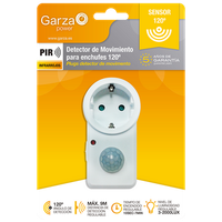 garza power - detector de movimiento infrarrojos para enchufes angulo de deteccion 120 color blanco