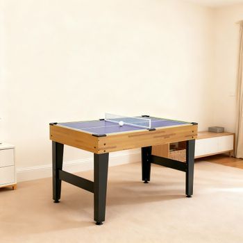 Mesa Multijuegos De Mdf Sportnow 121x109x80 Cm Natural Y Negro