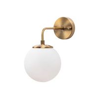 lampara de pared viran-10895 oro cobrizo metal vidrio 15x27x25 cm