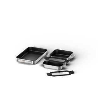 Accesorio Bosch Hez9ff040 Set 4 Sartenes Rectangulares Encastrable