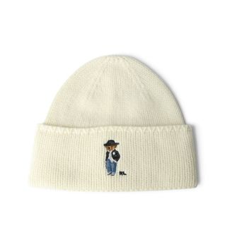Polo Ralph Lauren para mujer. 455P23854002 Gorro Tejido blanco crema (OSFA), Casual, Lana