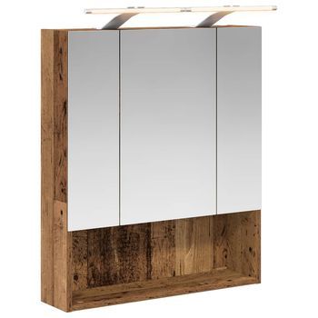 Armario Con Espejo De Baño Madera Vieja 60 X 14.5 X 70 Cm Vidaxl