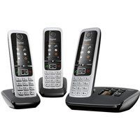 gigaset c430a trio cordless phone with answering machine - triple handsets