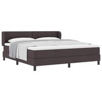 cama tipo box spring marron oscuro 180 x 200 cm tela vidaxl