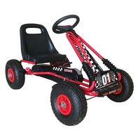 coche a pedales go kart - rojo - qplay
