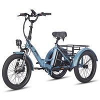 bicicleta electrica fafrees f20 mate - motor 250w bateria 48v20ah 20 neumaticos freno de disco hidraulico - azul