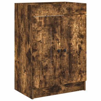 Cabinet Debajo Del Fregadero Roble Ahumado 78,5 X 37,5 X 81 Cm Vidaxl