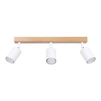 lampara de techo madera blanca aceromadera alt 17 cm