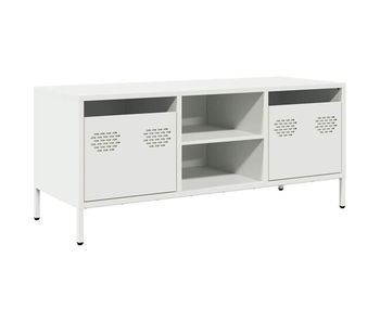Mueble para tv - mueble tv - mesa de tv acero laminado en frío blanco 101,5x39x43,5 cm