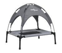 vidaxl cama para perros con dosel antracita tela oxford y acero